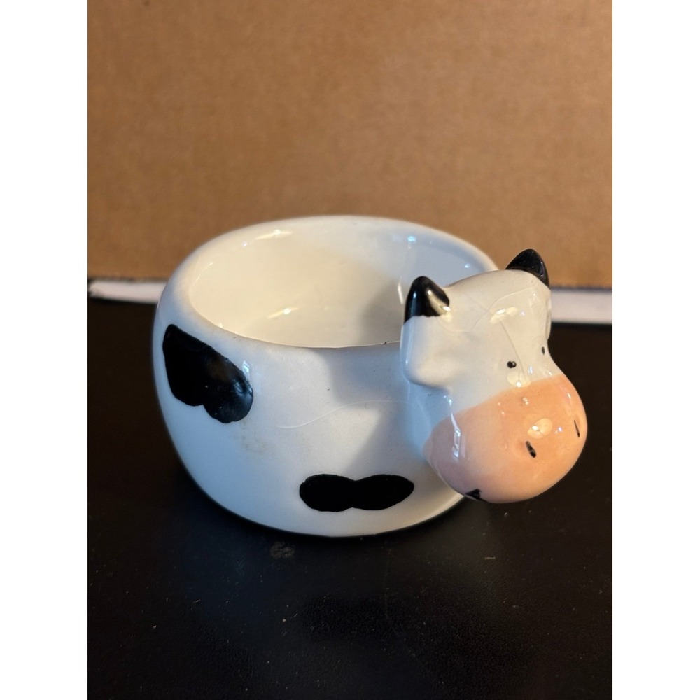 The Grove 3/4 Cup Cow Shaped Cup / Candle Holder / Small Planter